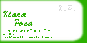 klara posa business card